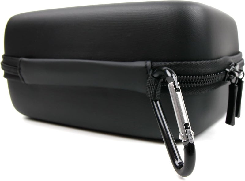 DURAGADGET Black Hard Shell EVA Box Case with Carabiner Clip Twin Zips Oximeter NOT Included Ideal for Storing your Beurer PO30 Pulse Oximeter - Image 4