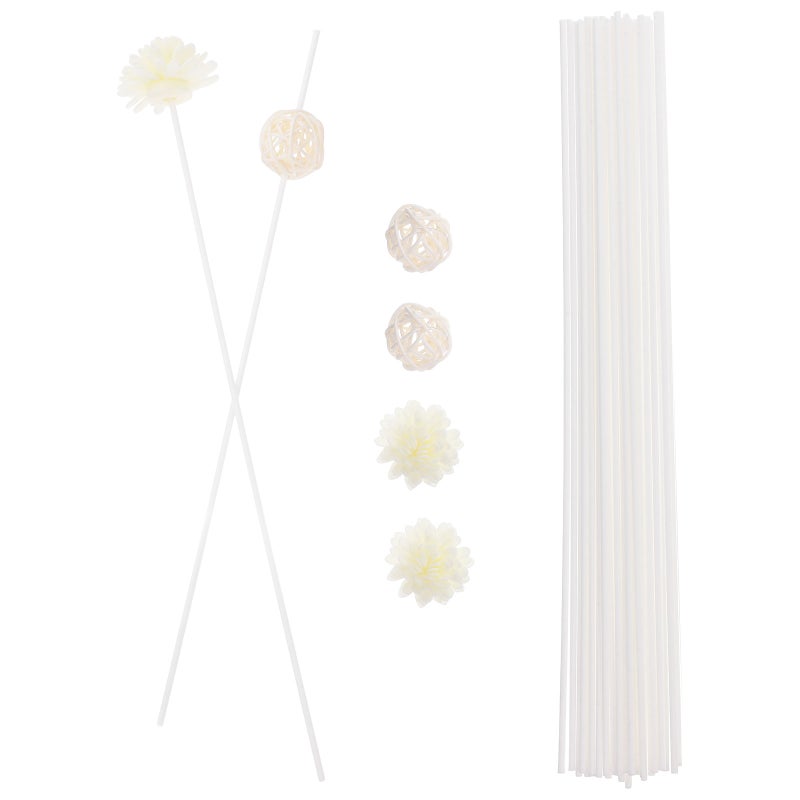 1 Set PE Flower and Rattan Diffuser Sticks for Home - Elegant and Aromatherapy Solution for Bedroom Living Room and Office - Image 3