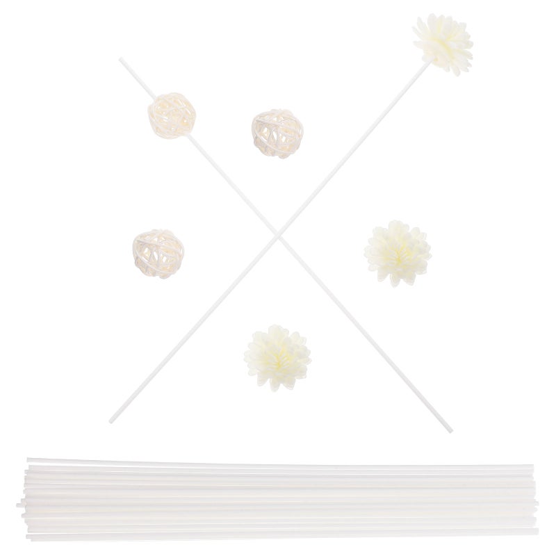 1 Set PE Flower and Rattan Diffuser Sticks for Home - Elegant and Aromatherapy Solution for Bedroom Living Room and Office - Image 1