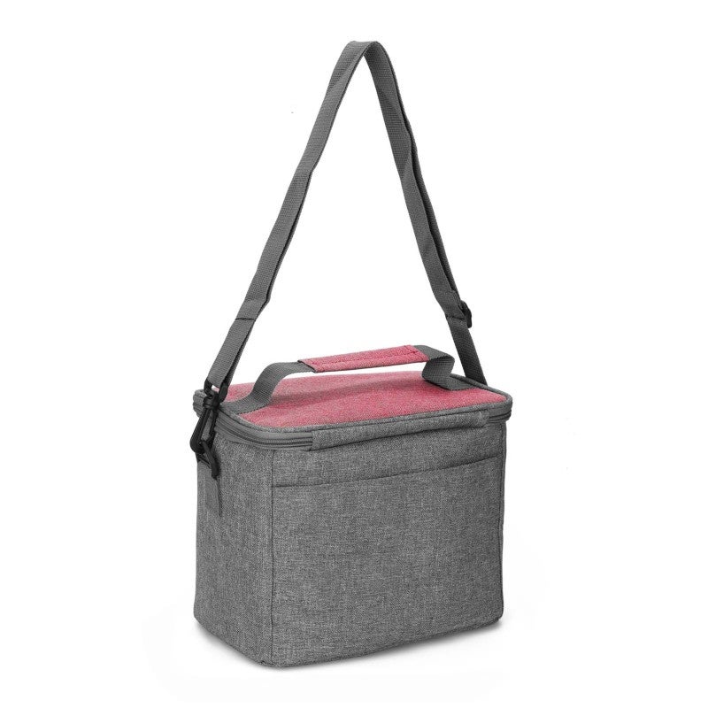 Aluminium Foil Lunch Bag Pink: Waterproof Stain-resistant Fabric - Easy-to-clean Alloy Zipper Insulation Bag for Office Camping Picnic - Image 2