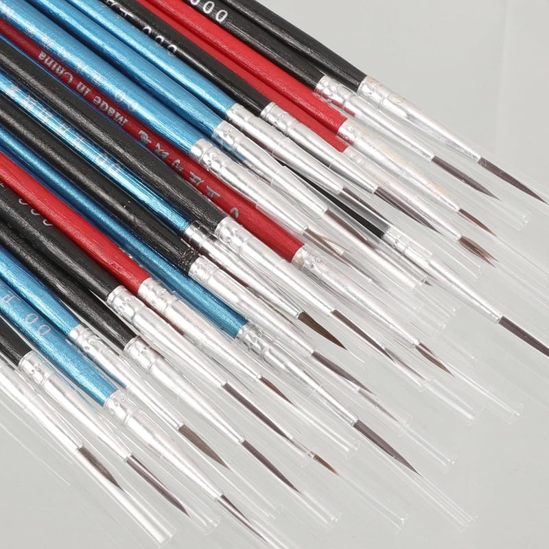 30pcs Detail Paint Brush Set Nylon Bristles for Acrylic Oil Watercolor Painting, Fine Miniature Brushes for Precision Art, Suitable for Model Craft and Ceramic Painting - Image 4