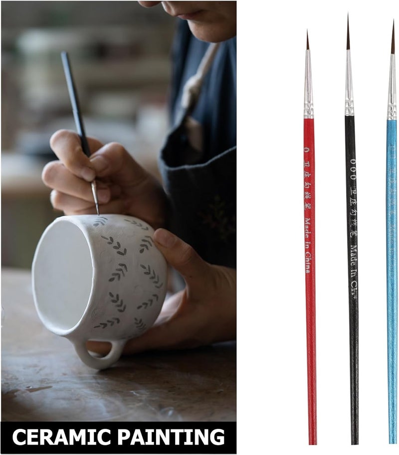 30pcs Detail Paint Brush Set Nylon Bristles for Acrylic Oil Watercolor Painting, Fine Miniature Brushes for Precision Art, Suitable for Model Craft and Ceramic Painting - Image 2
