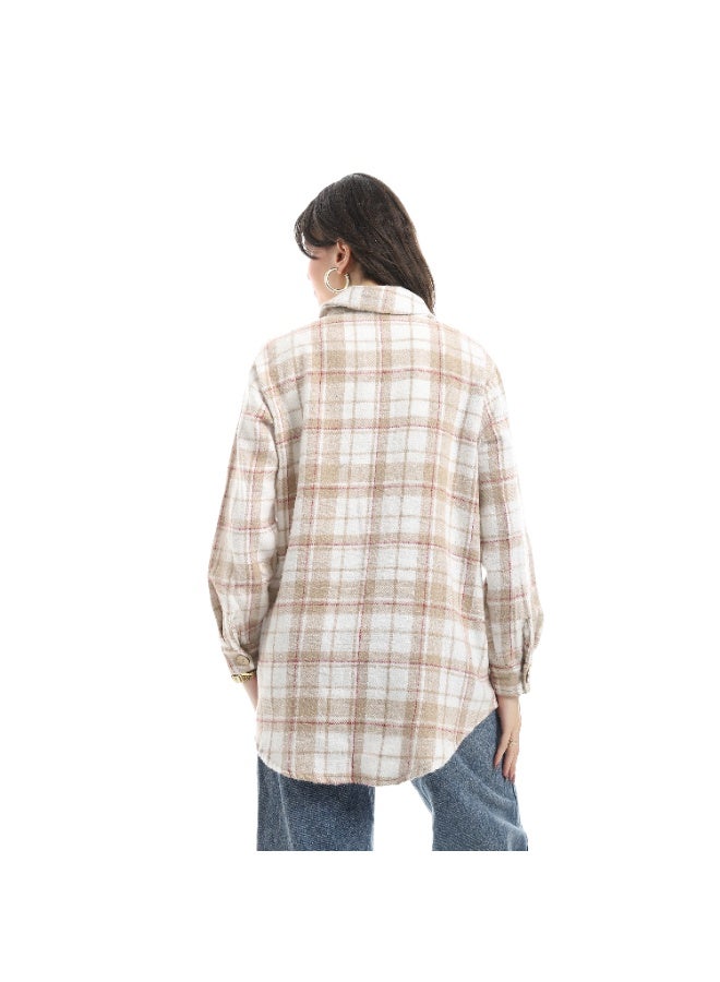 Master Jeans Women's Plaid Button-Down Shirt, Oversized Fit - Image 3