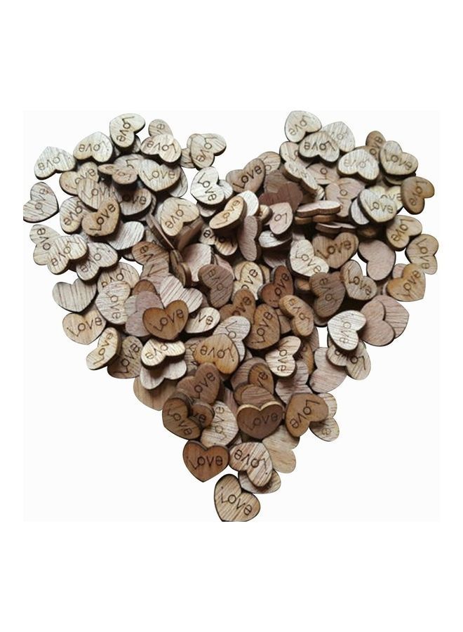 نيبمينينت مجموعة قلوب خشبية للزينة مُكونة من 200 قطعة
