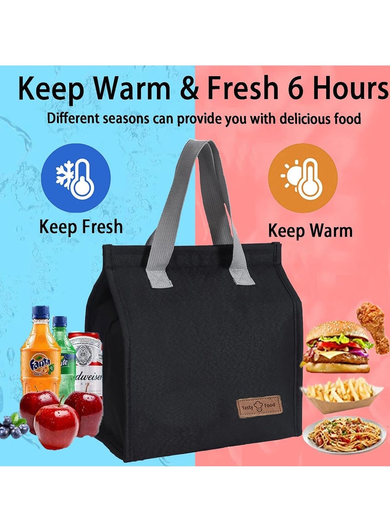 Flushrenic Lunch Bag for Women/Men,Waterproof Reusable Portable Lunch Tote,Lunch Box Bag,Thermal Cooler Bag Ideal for Work/Party/l/Travel/Picnic - Image 5
