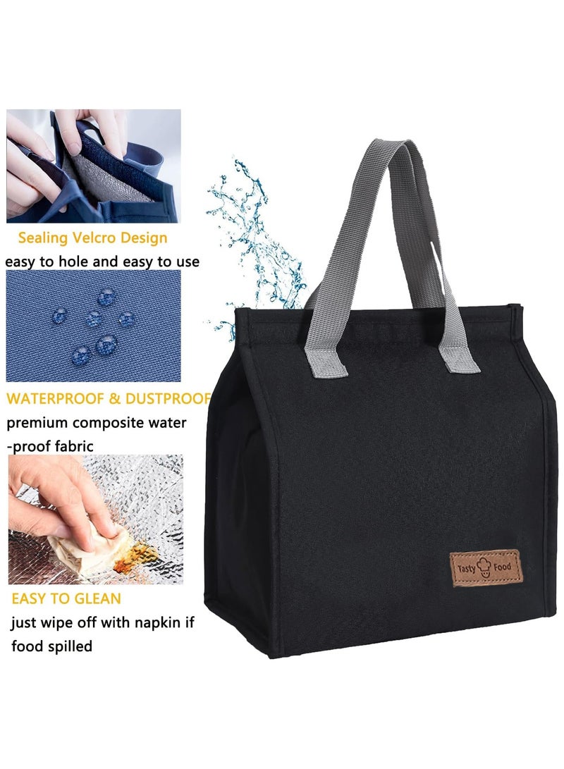 Flushrenic Lunch Bag for Women/Men,Waterproof Reusable Portable Lunch Tote,Lunch Box Bag,Thermal Cooler Bag Ideal for Work/Party/l/Travel/Picnic - Image 4