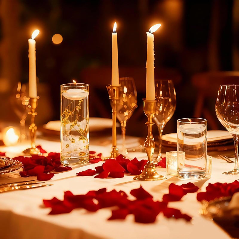 UDU 12 Set Glass Vases for Centerpieces with 24 White Floating Candles 80000 Vase Filler 6 Pearl String Party Event Home Wedding Centerpieces for Tables Decorations - Image 2