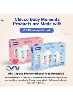Chicco Baby Moments Baby Essentials Gift Pack (Blue) With 5 Baby Skin & Haircare Products | Baby Care Gift Set For Newborn Baby Shower, New Parents, And Birthdays | Phenoxyethanol Free  - Image 5