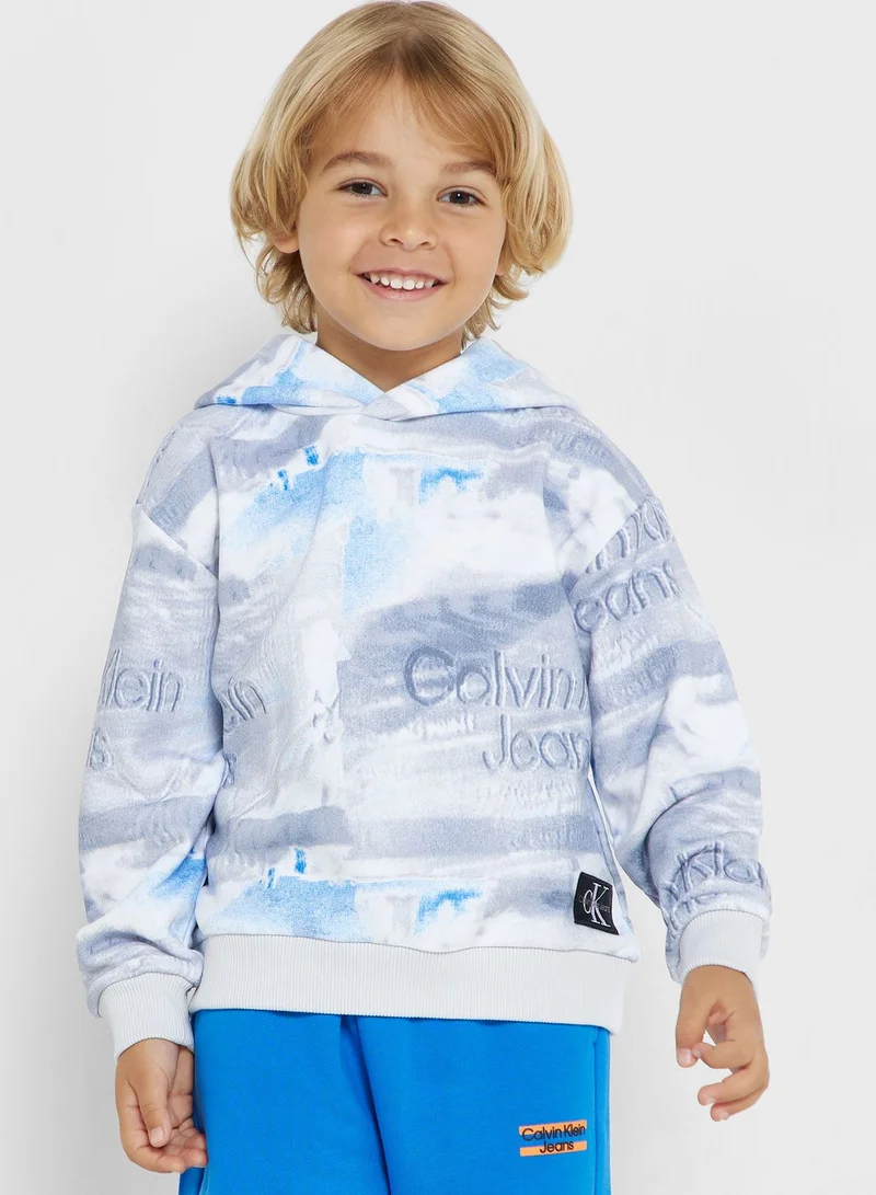 Calvin Klein Jeans Kids Logo Print Hoodie