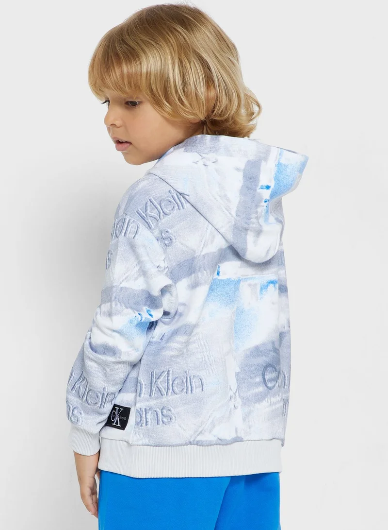 Calvin Klein Jeans Kids Logo Print Hoodie