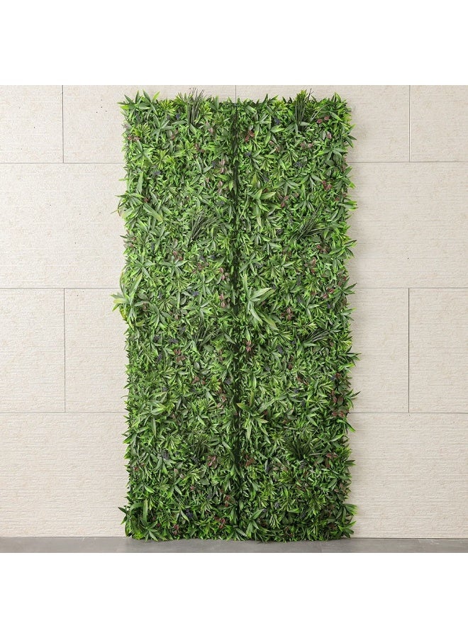 DANUBE HOME سياج صناعي محمي من الأشعة فوق البنفسجية لشاشة خصوصية مزيفة للحديقة، الشرفة، الفناء وزينة الجدران لوحة شجيرة خضراء واقعية داخلية وخارجية 100x100 سم - Image 1
