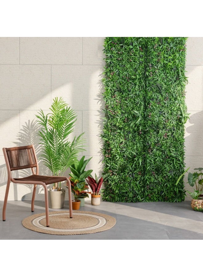 DANUBE HOME سياج صناعي محمي من الأشعة فوق البنفسجية لشاشة خصوصية مزيفة للحديقة، الشرفة، الفناء وزينة الجدران لوحة شجيرة خضراء واقعية داخلية وخارجية 100x100 سم - Image 5