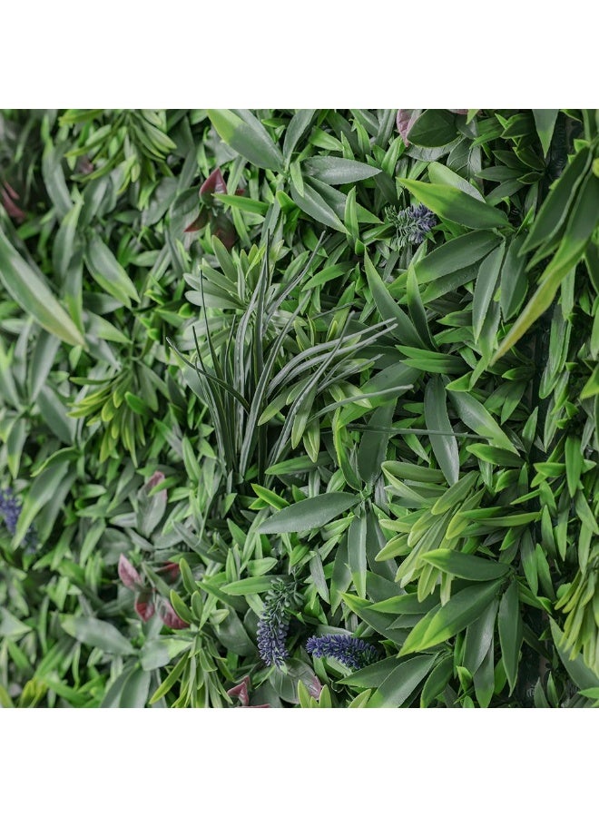 DANUBE HOME سياج صناعي محمي من الأشعة فوق البنفسجية لشاشة خصوصية مزيفة للحديقة، الشرفة، الفناء وزينة الجدران لوحة شجيرة خضراء واقعية داخلية وخارجية 100x100 سم - Image 2