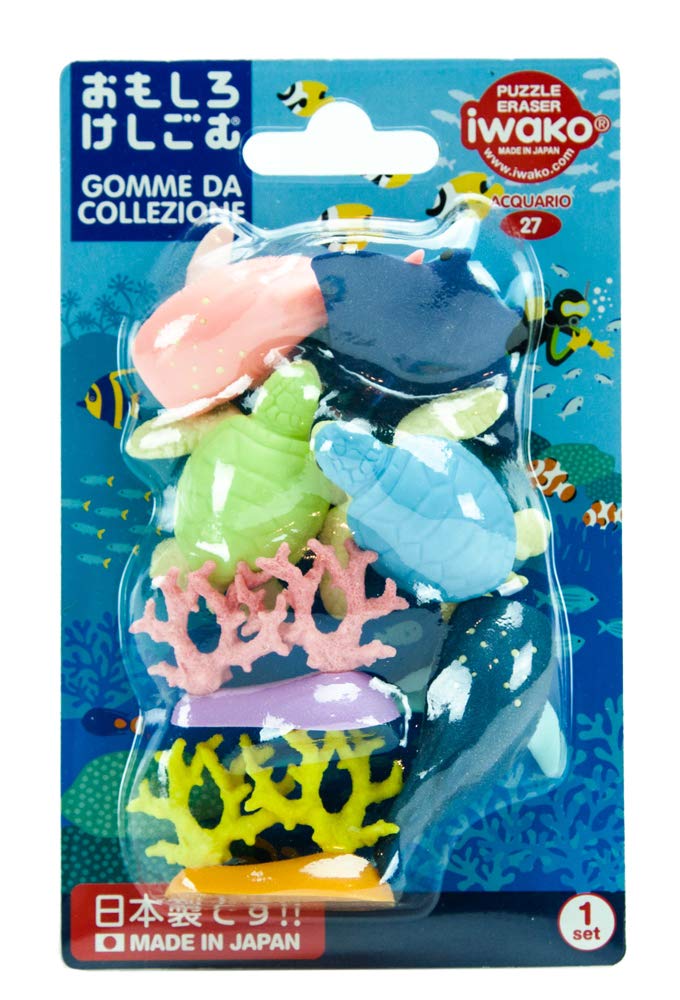Iwako Deep Sea Animals Turtle Shark Stingray Coral Reef Japanese Erasers - Image 2