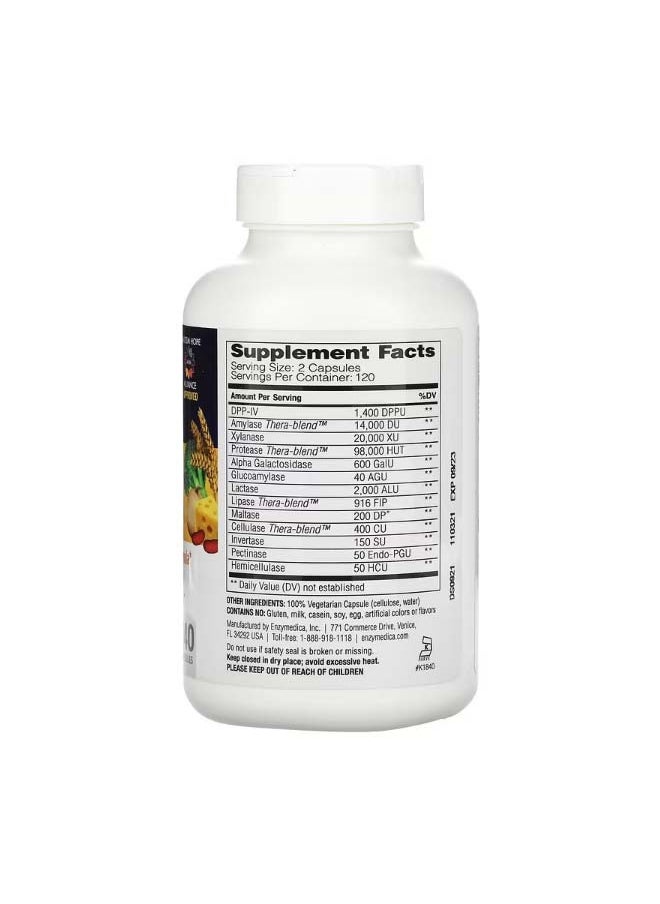 ENZYMEDICA - Digest Spectrum Complete Food Intolerance Formula 240 Capsules - Image 1