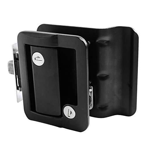 Leisure Locks RV Travel Trailer Entry Door Lock Polar Black Paddle Deadbolt - Image 2