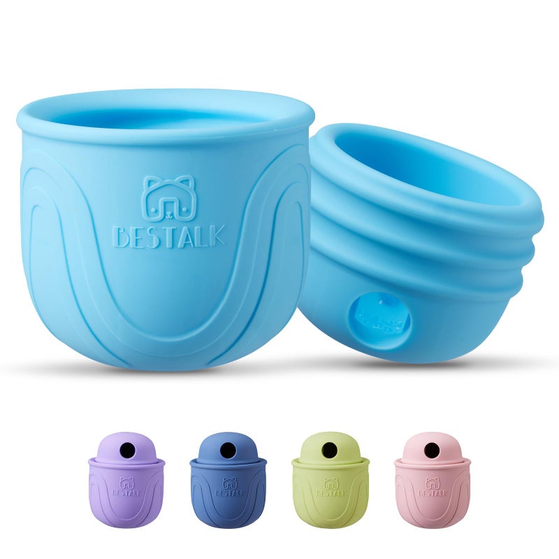 Bestalk Interactive Dog Toy 2in1 LongLasting Treat Dispenser Dog Puzzle Feeder Toys Stuffable Enrichment Freeze Lick Bowl for Boredom Reduces Anxiety Silicone Fetch Catch Chew Toy - Image 2