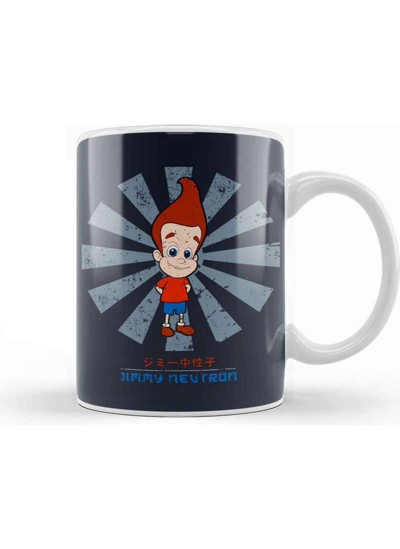 Baskı Dükkanı - Print Shop Jimmy Neutron Retro Japanese Mug Porcelain - Image 1