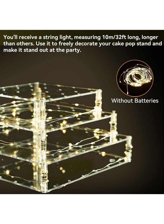 Goabroa Cake Pop Stand, 72 Holes Upgraded Acrylic Cake Pop Holder With Led Light, Cake Pop Display For Weddings Christmas Birthday Parties Anniversaries Halloween Candy Decorative - Image 4