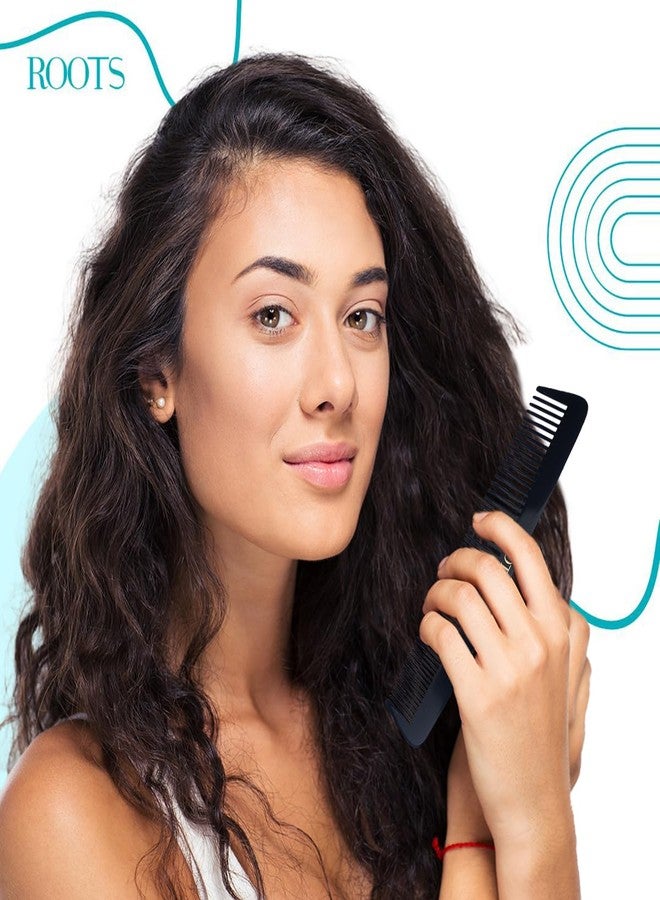 روتس - مشط قص شعر احترافي | جودة صالونات التجميل - للرجال والنساء | مثالي لتقسيم الشعر وتلوينه | أسنان دائرية تمنع تلف الشعر وفروة الرأس | للاستخدام على الشعر الرطب والجاف | الطول: 7.1 بوصة | رقم الموديل: 104 - Image 4