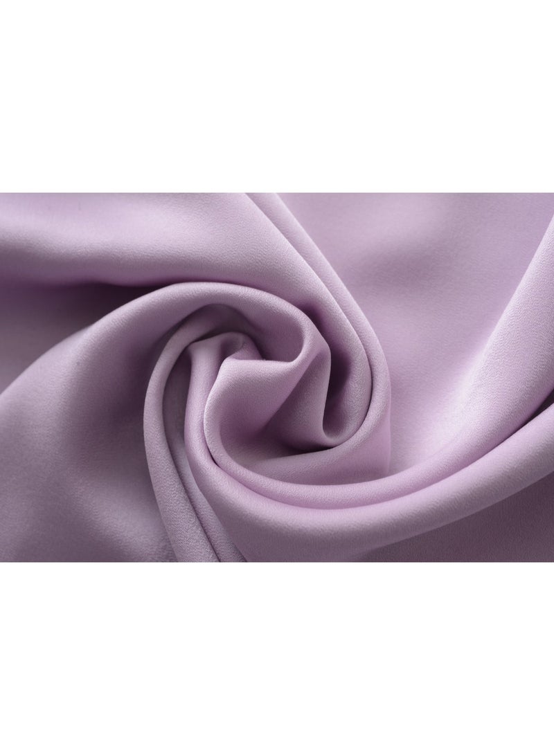 Women's Purple Jalabiya with Pearl Collar, Long Sleeve Jacftan Dress with Textured Sleeves - Image 5
