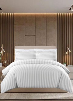 Blueberry 6 Pieces Striped Queen Duvet Cover Set  - Image 1