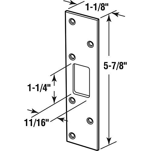 Prime-Line U 9535 Brass Security Strike, 1-1/8 In. x 5-7/8 In. (Single Pack) - Image 3