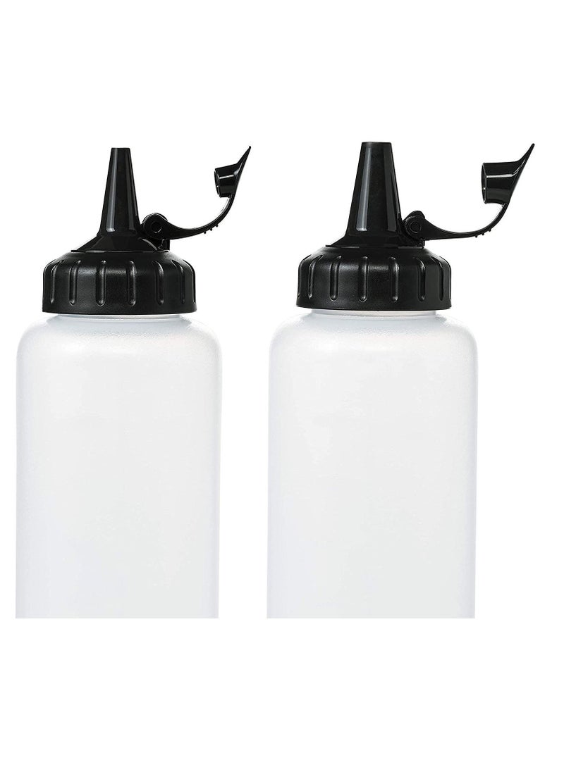 Y&D Plastic Squeeze Bottle With Lid, Suitable For Ketchup, Salad Dressing, Mustard And Olive Oil (2 Bottles)  - Image 1