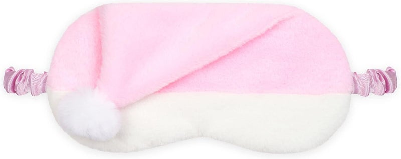 iscream Bright Holiday Satin-Lined Embroidered Fleece Sleep Mask - Ol' St. Nick