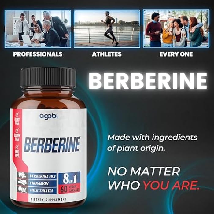 agobi Berberine Supplement with Ceylon, Milk Thistle, Turmeric, Elderberry & More - Support Immune, Cardiovascular & Gastrointestinal - 60 Counts for 2 Months - Image 5