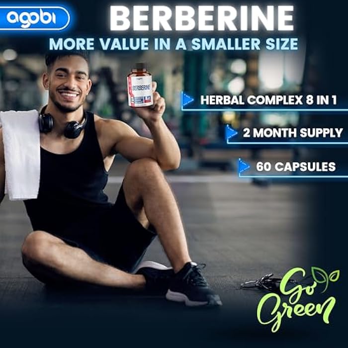 agobi Berberine Supplement with Ceylon, Milk Thistle, Turmeric, Elderberry & More - Support Immune, Cardiovascular & Gastrointestinal - 60 Counts for 2 Months - Image 4