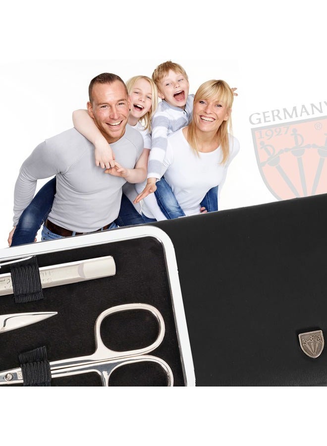 3 Swords Germany brand quality 7 piece manicure pedicure grooming kit set for professional finger & toe nail care scissors clipper fashion leather case in gift box, Made by 3 Swords Germany (6318) - Image 5