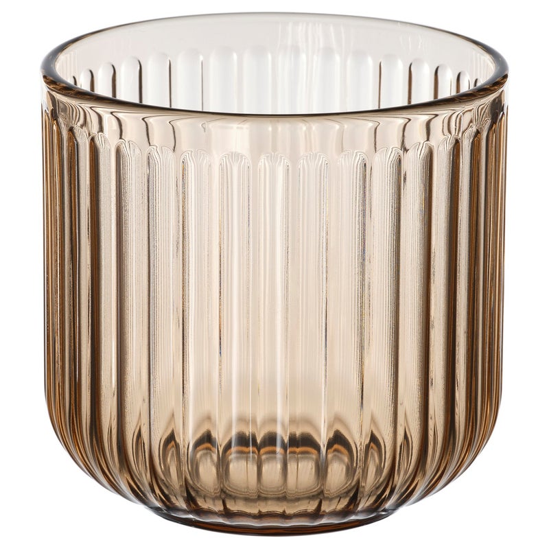GRADVIS Clear Glass Plant Pot, Indoor/Outdoor, Light Brown, 9 cm - Image 1