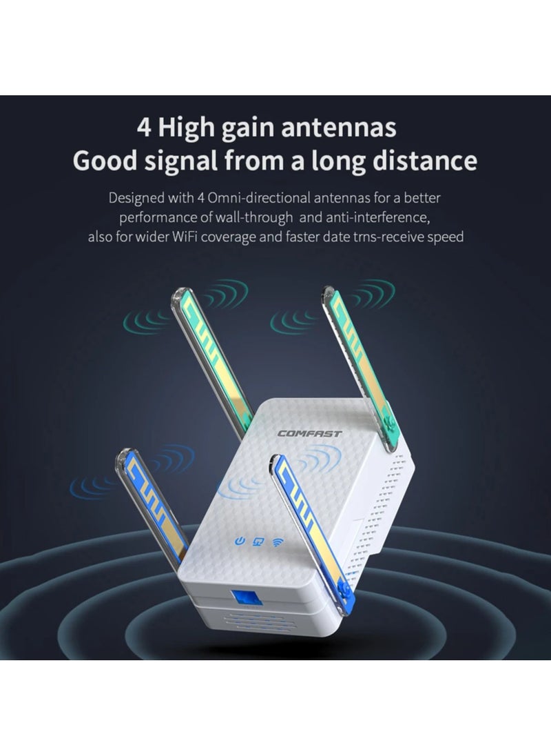 comfast - Comfast WiFi signal amplifier dual band 5G full gigabit 3000M signal enhancement wireless relay XR186 - Image 1