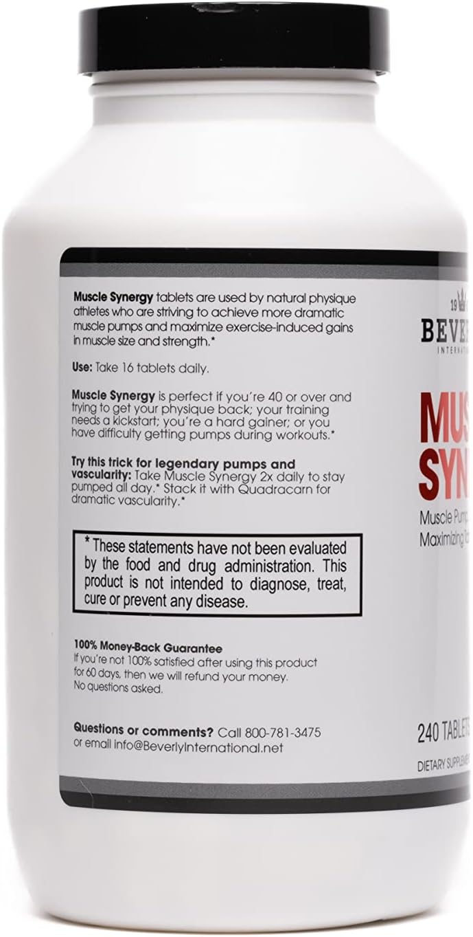 Beverly International بيفرلي إنترناشيونال مصل سينيرجي 240 قرص 15 حصة مكونات مدروسة سريرياً HMB LArginine LCitrulline كرياتين مونوهيدرات LOrnithine مضخات أكبر وأقوى وأطول أمداً - Image 2