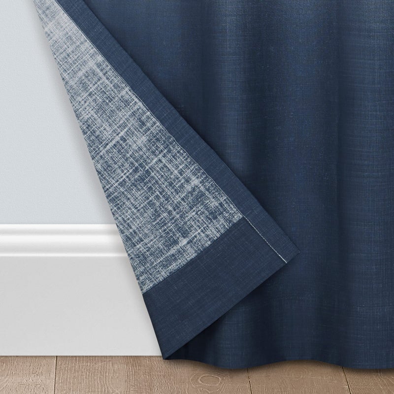 VUE Arashi Modern Boho Decorative Ombre Rod Pocket Window Curtain for Living Room (1 Panel), 52 in x 63 in, Indigo - Image 4