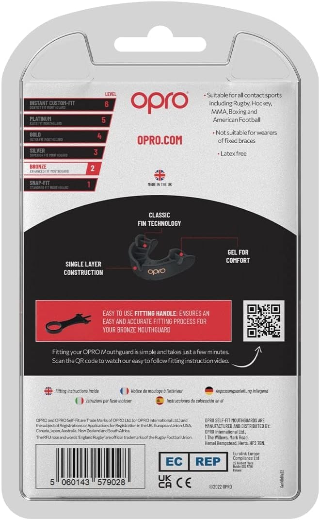 OPRO Bronze Level Adult and Kids Sports Mouthguard with Case and Fitting Device - Image 3