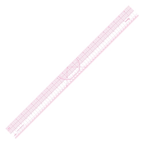 KEARING Clear Sewing Graph Fashion Design Ruler Sandwich Line 2 x 24 60cm Transparent Pattern Grading Dress Making Ruler for Sewing Quilting Design - Image 1