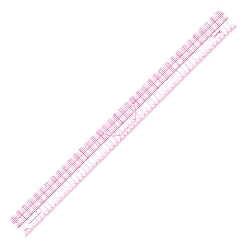 KEARING Clear Sewing Graph Fashion Design Ruler Sandwich Line 2 x 24 60cm Transparent Pattern Grading Dress Making Ruler for Sewing Quilting Design - Image 2
