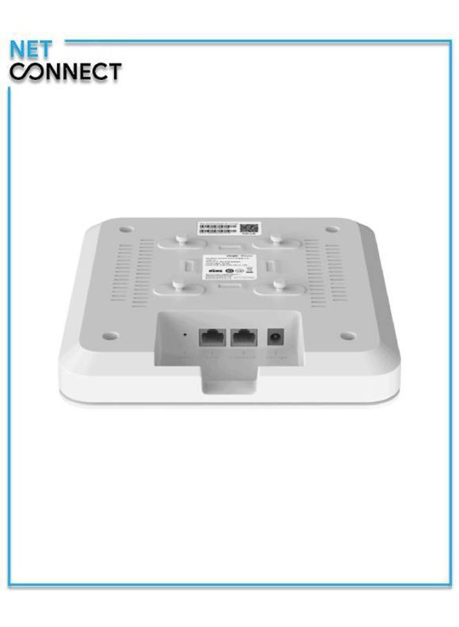 رويجي التقنية اللاسلكية: IEEE 802.11a/b/g/n/ac Wave2 (Wi-Fi 5) السرعات: 2.4GHz: حتى 400Mbps 5GHz: حتى 867Mbps المجموع: حتى 1267Mbps المعالجات: High-performance enterprise chipset الهوائيات: داخلية (Omni-directional) عدد المستخدمين: حتى 110 جهاز متصل في نفس الوقت التجوال (Roaming): مدعوم (Seamless Roaming) الأمان: WPA-PSK, WPA2-PSK, WPA/WPA2-Enterprise التغذية: PoE (802.3af/at) أو 12V DC Adapter المنافذ: 1 × Gigabit Ethernet الإدارة: عبر Rui - Image 2