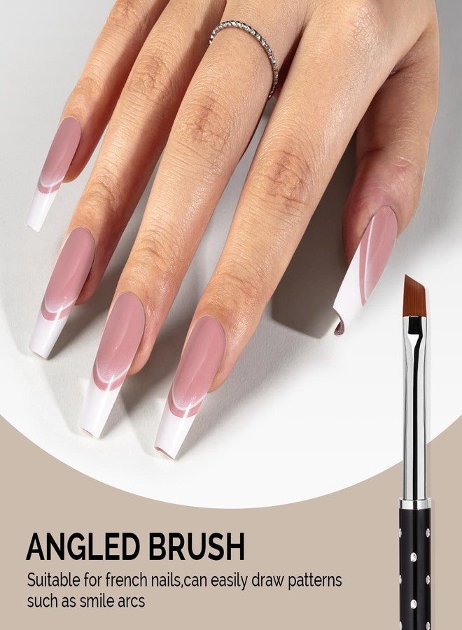 MelodySusie 6pcs Nail Art Brushes Set, Professional Pen Nail Gel Brush, Nail Extension and Builder Brush, Liner Brush 3 Sizes, Fashion Design for Home DIY Salon Use, Black - Image 4