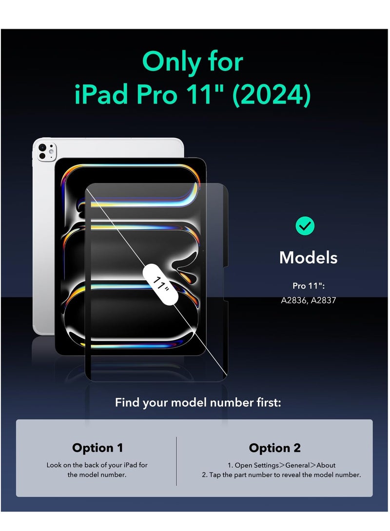 IPad Pro 11 Inch M4 Paper-Feel Magnetic Screen Protector 2024 Write and Draw Like on Paper Detachable and Reusable Compatible with Tempered Film Matte Finish  - Image 2