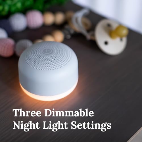 Yogasleep Travel Mini Portable White Noise Sound Machine, 6 Soothing Sounds, Volume Control, Dimmable Night Light, Sleep Therapy for Adults & Baby, USB Rechargeable, Lanyard Included - Image 4