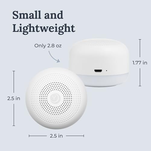 Yogasleep Travel Mini Portable White Noise Sound Machine, 6 Soothing Sounds, Volume Control, Dimmable Night Light, Sleep Therapy for Adults & Baby, USB Rechargeable, Lanyard Included - Image 5