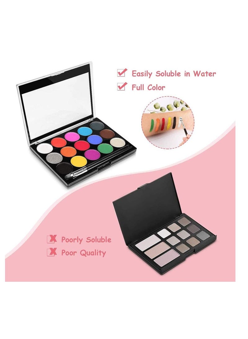 Brain Giggles Brain Giggles Face and Body Painting Kit Non-toxic Washable Professional Palette for Halloween Party Holiday Party Suitable for Kids Boys and Girls  - Image 3