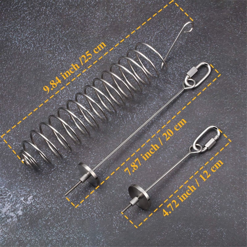 Shappy 3 Pieces Bird Food Holder Stainless Steel Parrot Hanging Vegetable Fruit Feeder Bird Treat Skewer Include 2 Pieces Small and Large Fruit Fork and a Food Basket, Parrot Foraging Toy - Image 2