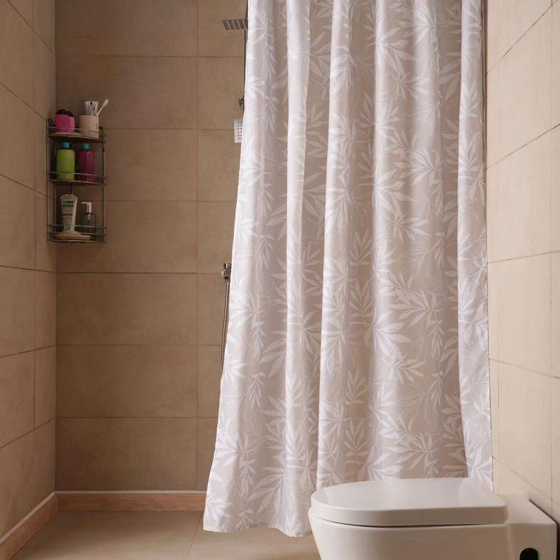 Pan Home Bliss Shower Curtain 180x180 cm-Beige