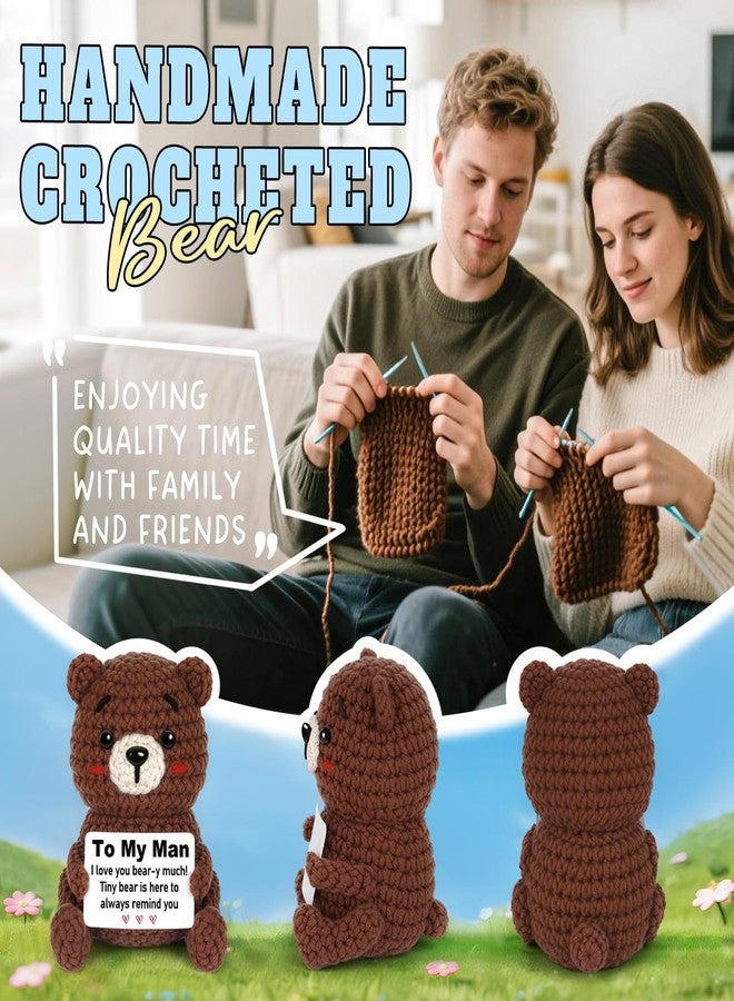 Glydein I Love You Gift for Him, Anniversary Romantic Gift for Men - to My Man Handmade Crochet for Boyfriend Husband Fiancé, Funny Birthday, Valentine's Day, for Him BF Hubby - Image 4