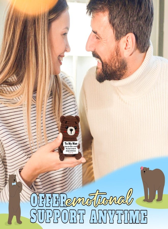 Glydein I Love You Gift for Him, Anniversary Romantic Gift for Men - to My Man Handmade Crochet for Boyfriend Husband Fiancé, Funny Birthday, Valentine's Day, for Him BF Hubby - Image 2