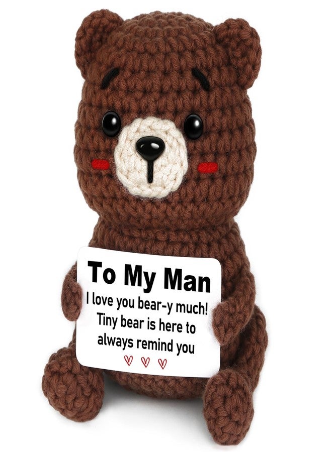 Glydein I Love You Gift for Him, Anniversary Romantic Gift for Men - to My Man Handmade Crochet for Boyfriend Husband Fiancé, Funny Birthday, Valentine's Day, for Him BF Hubby - Image 1